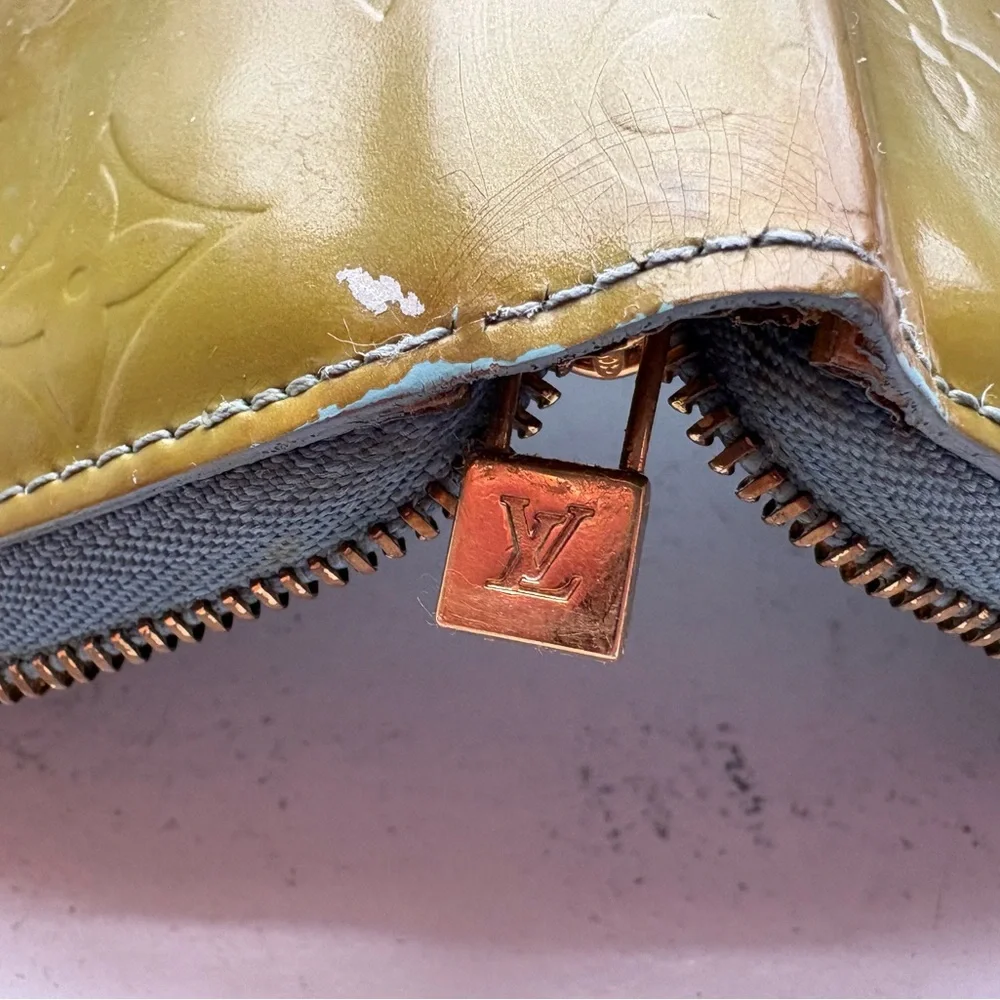 Louis Vuitton Monogram Vernis Small Zip Wallet – Yellow & Blue - Picture 4 of 7